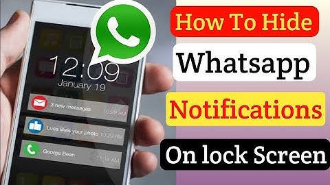 Hide Names And Messages on Whatsapp Notification Bar Android