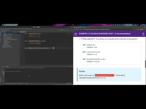 COMPSCI 2120A - Week 5 (Function Type, Building Larger Programs)