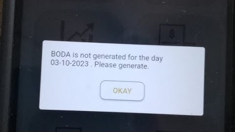 DAY END AND GENERATE BODA REPORT OF BACK DATE( FORGOT TO GENERATE BODA)