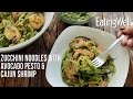 Zucchini Noodles With Avocado Pesto & Cajun Shrimp
