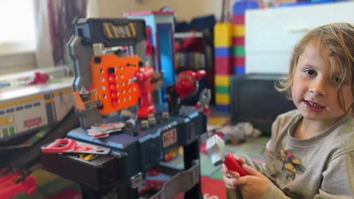 Deshara Kids 2 in 1 Tool Box / Work Bench Set Review!- Let Sterling Play