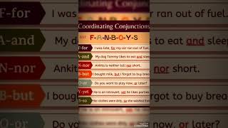 Coordinating Conjunctions F-A-N-B-O-Y-S
