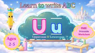 ABC tracing letters Preschool | How to Write Letter U | Learn to Write ABC |Tracing Worksheets