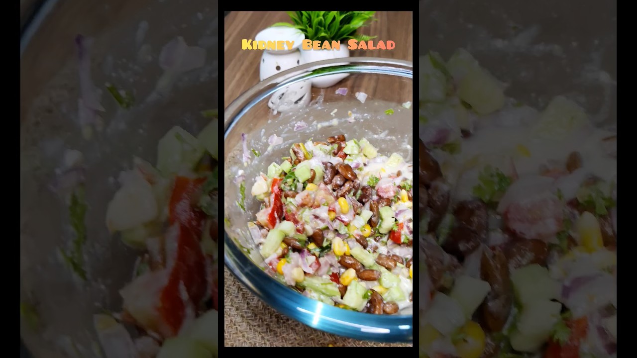 Kidney Bean Salad #kidneybeans #kidneybeansalad #healthyrecipes #healthysnack #healthylifestyle