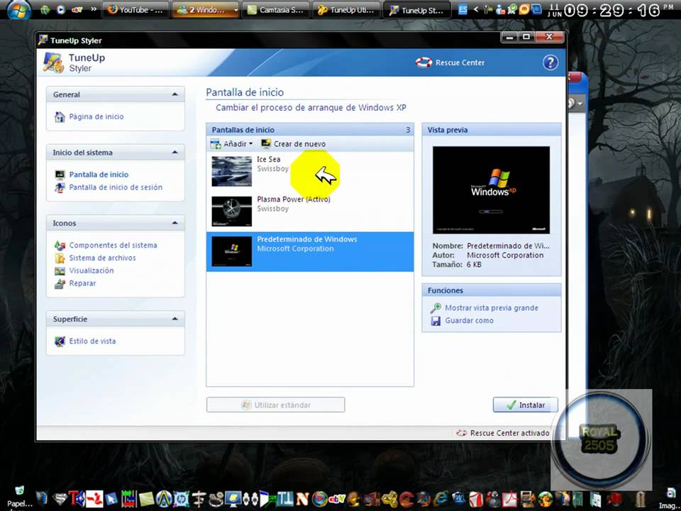 Windows Xp Inicio personalizar imagen de inicio de XP - YouTube