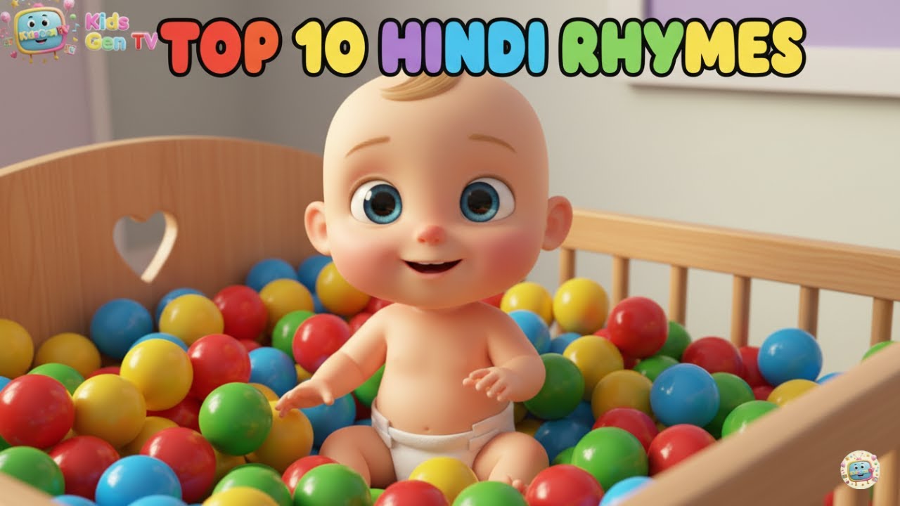 Top 10 Hindi Nursery Rhymes | KidsGen TV - YouTube