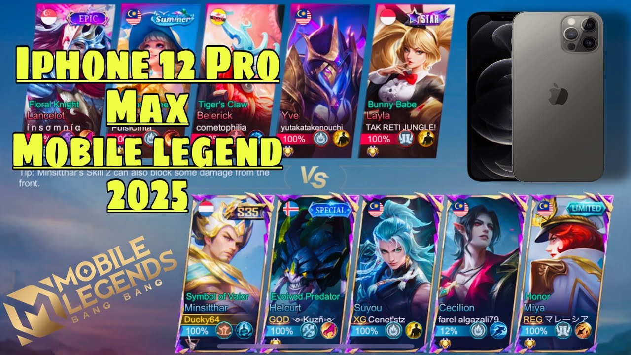 IPHONE 12 PRO MAX 256GB | MOBILE LEGEND TEST 2025 | FULL GAMEPLAY ULTRA HD