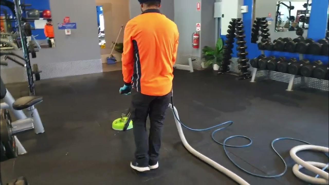 Gym floor Cleaning/ Rubber Mat disinfection and Steam cleaning / Hard