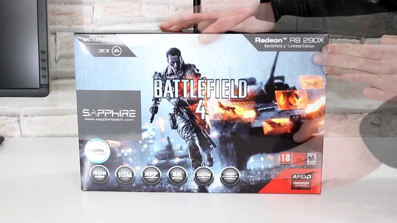 Sapphire Amd Radeon R9 290x Battlefield 4 Edition 4gb Gddr5 Graphics Card Unboxing Youtube