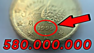 RARE 10 Euro Cent 1999 Spain 580.000.000