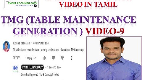 SAP ABAP TMG TOPIC 9 TAMIL