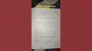 BchcL -138 chemistry practical file part -1