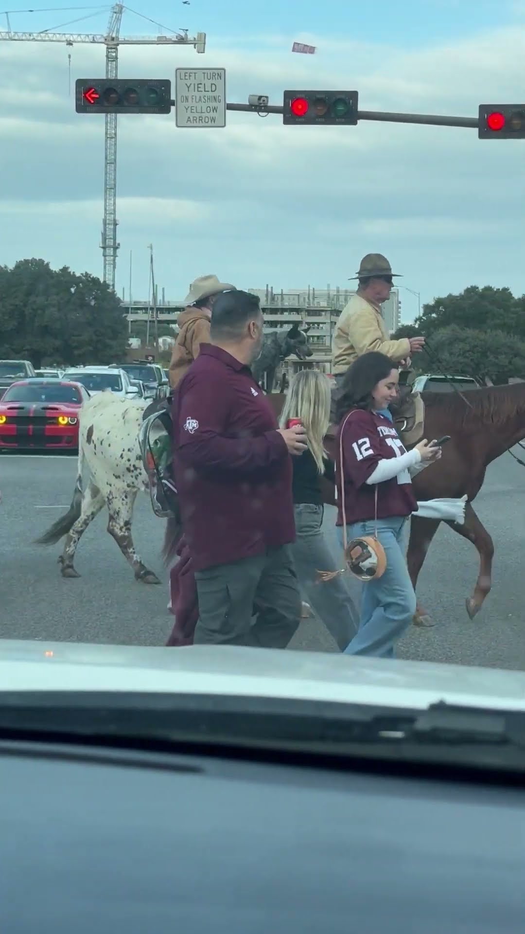 Man Rides Longhorn Cow To Game || ViralHog