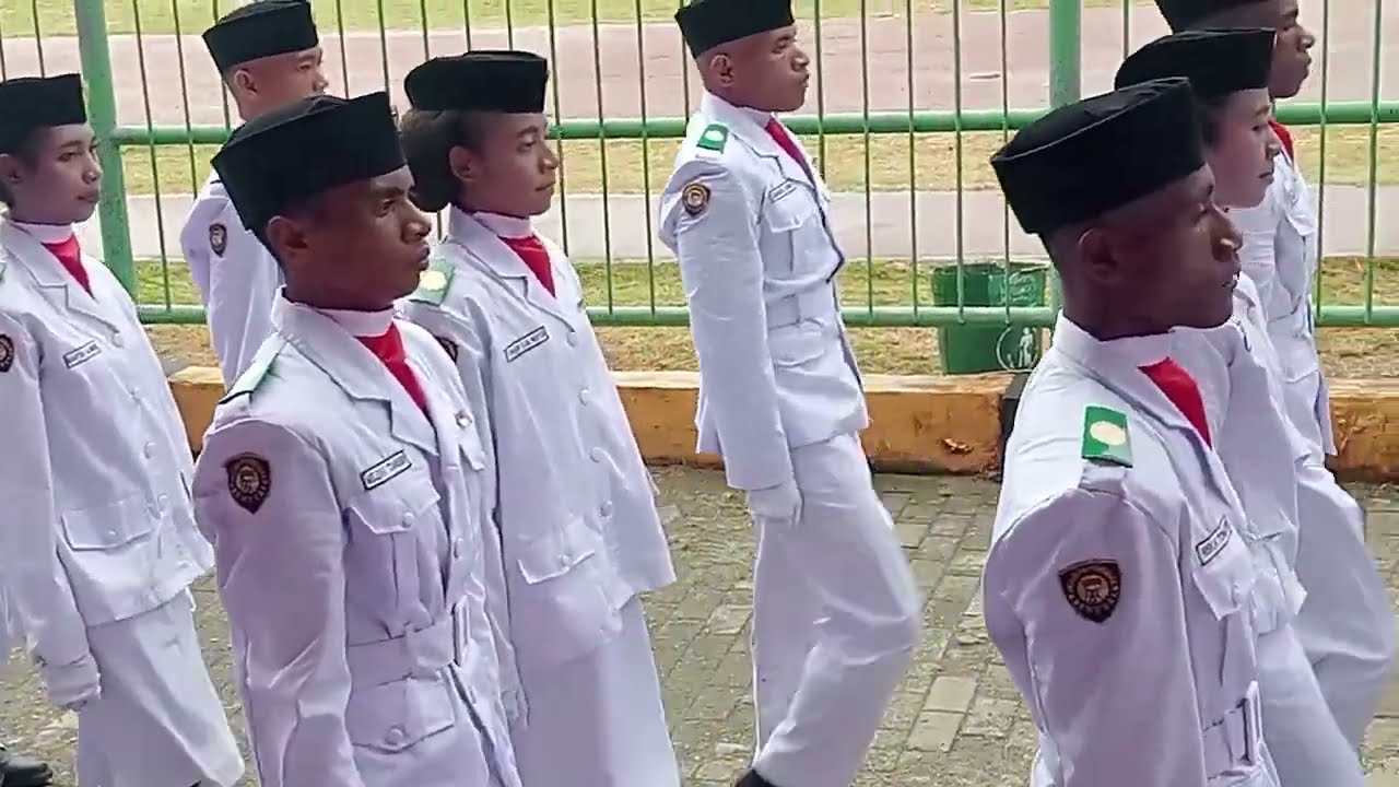 PASKIBRA Upacara HUT Ke-78 RI Kabupaten Kepuluan Yapen Tahun 2023