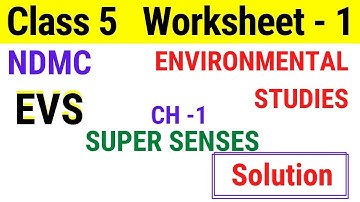 NDMC Class 5 EVS worksheet 1 solution Week 1 (07/04/2021) || worksheet 1 Class 5th evs