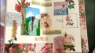 Romantic Scrapbook With Me 🌷 | Soft Florals & Quiet Paper Sounds screenshot 2