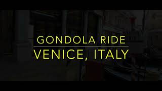 Gondola Ride, Venice, Italy, POV 4k