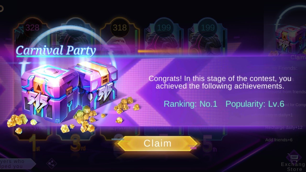 515 Carnival Party Instant Rank No. 1 - Mobile Legends
