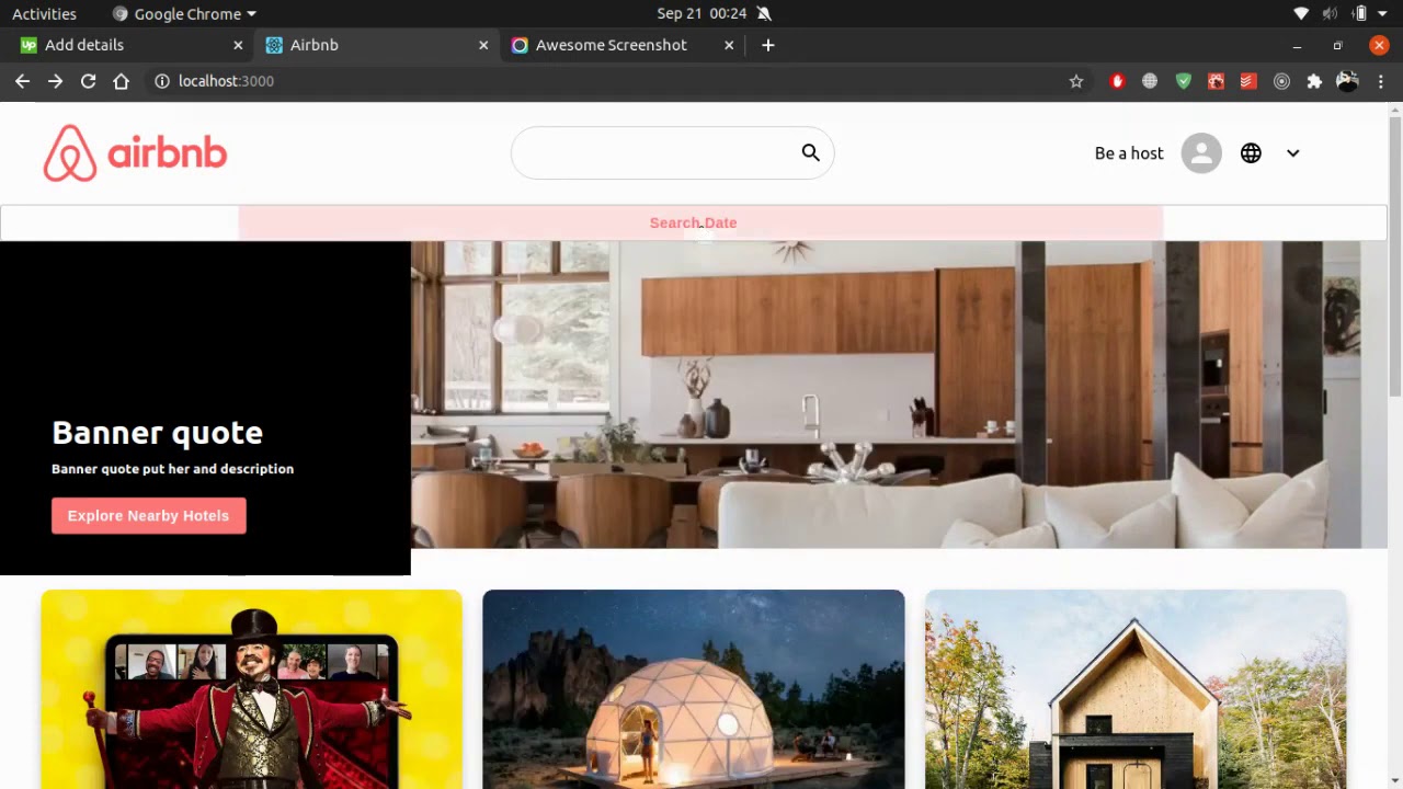 React  Airbnb Clone Demo