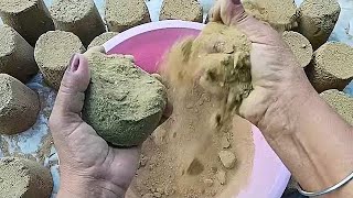 “Soothing ASMR Crumbles | Most Relaxing Soft Golden Sand Cement Crumble Dry/Water #oddlysatisfying”