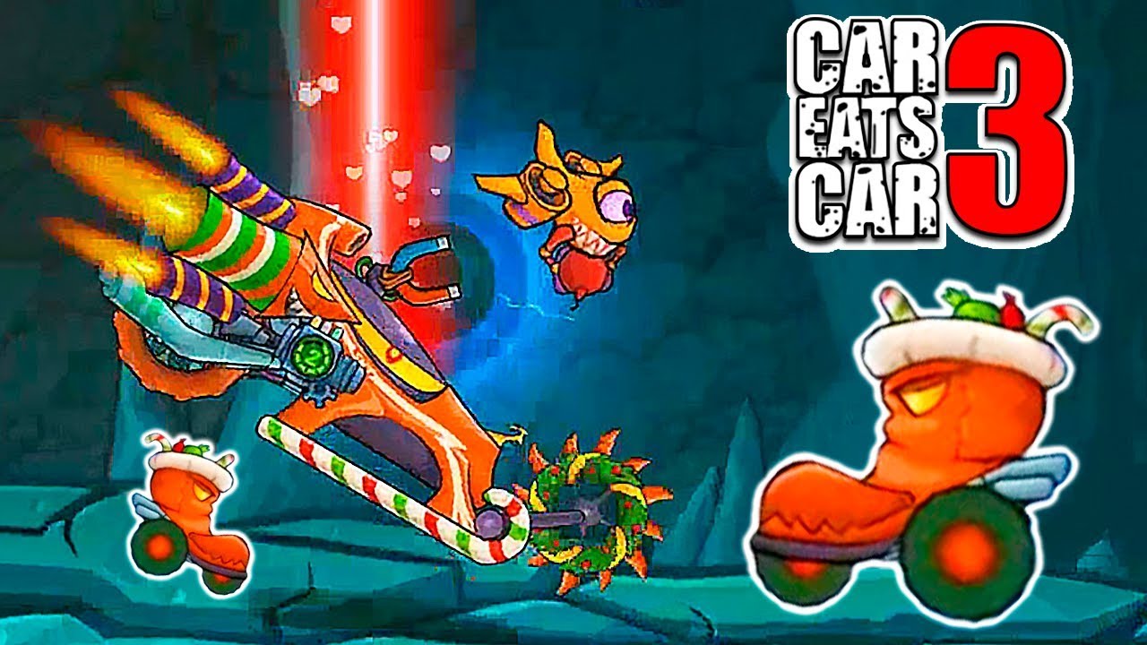 Car Eats Car 3 новая машина Буран на всех локациях - секреты ...