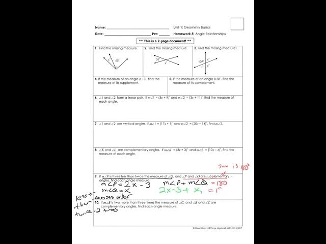 1.6E HW#5 Angle Relationships - YouTube 1-6e-hw-5-angle-relationships-youtube