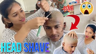 School Boy’s Head Shave 🪒 By Lady Barber 💈