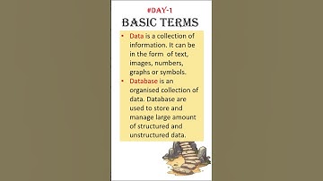 What is the difference between Data and Database? | 100 days SQL series #day1 #sql