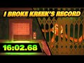 I broke kreekcrafts doors solo speedrun time 1602