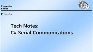 Tech notes  C# serial programming PC Arduino - originally uploaded on May 22, 2015 Profile