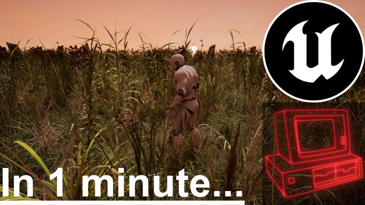 Getting REALISTIC looking grass in 1 minute | Unreal Engine 5 #Shorts ...