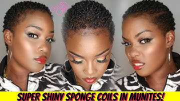 🤤SERIOUSLY JUICY SPONGE COILS IN MINUTES! (TWA HAIR)