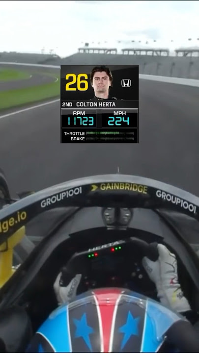 From 224 to 57 mph in SECONDS! 🤯 #indycar #indy500 #racing #coltonherta