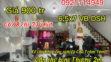 Nhà Bình Chánh gần chợ khu công nghiệp Cầu Tràm Đường Đinh Đức Thiện vào 1km kế chợ Long Thượng 2km