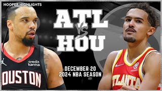 Atlanta Hawks vs Houston Rockets Full Game Highlights | Dec 20 | 2024 NBA Season