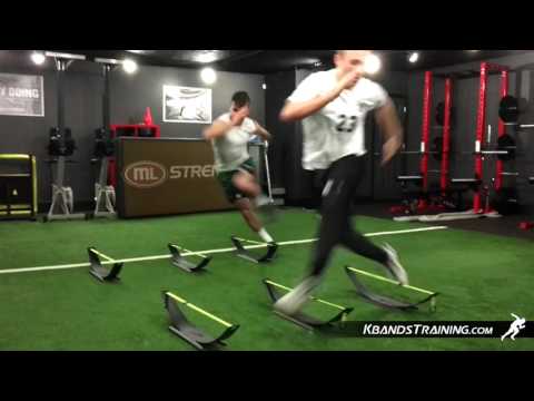 Football agility Knee Drive Step Over | Football Speed Training | Football Leg Resistance Bands