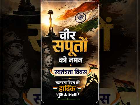 स्वतंत्रता दिवस की हार्दिक शुभकामनाएँ। Swatantrata Diwas Ki Hardik Shubhkaamnaen