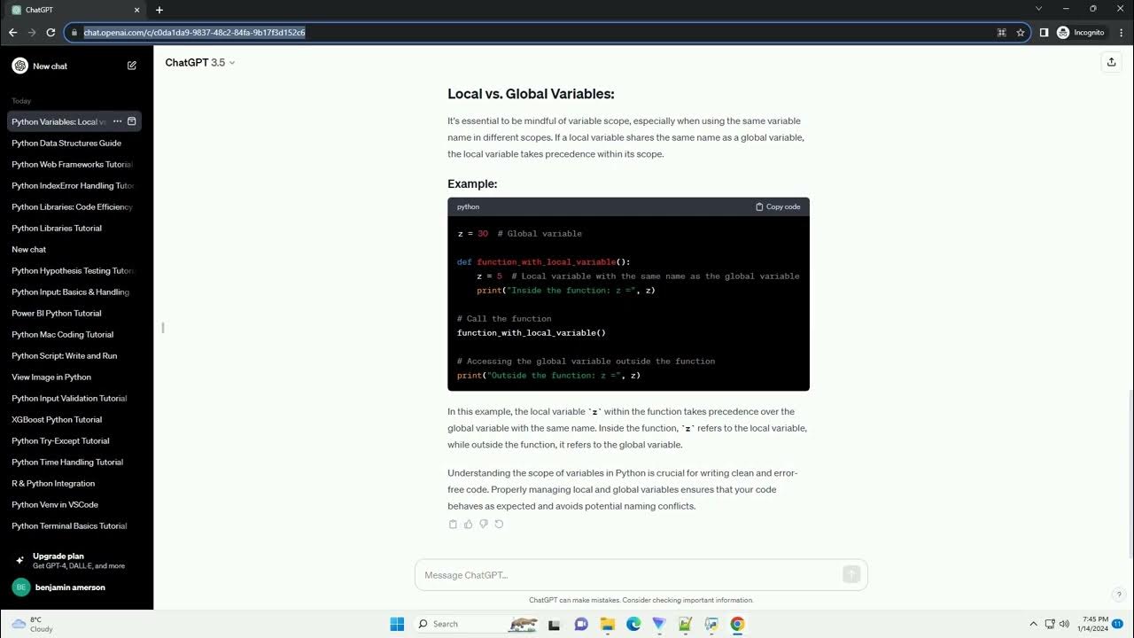 local and global variables in python difference - YouTube