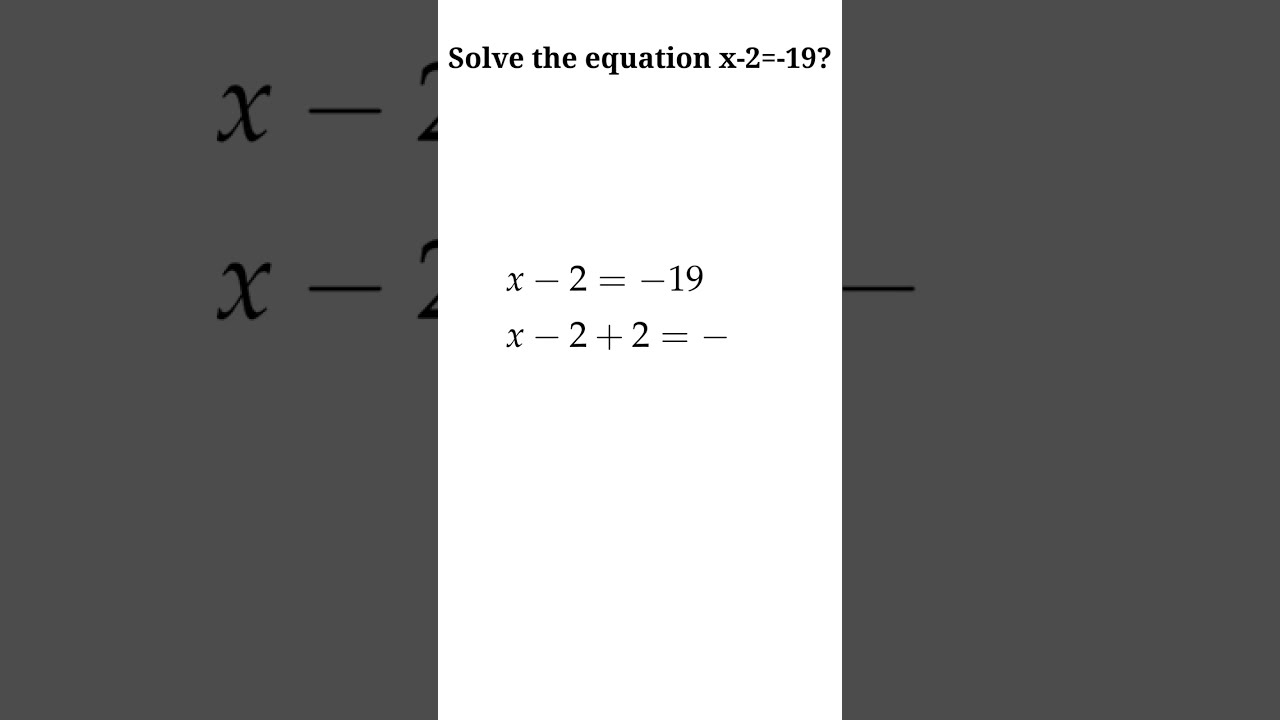 Solve X 2 19