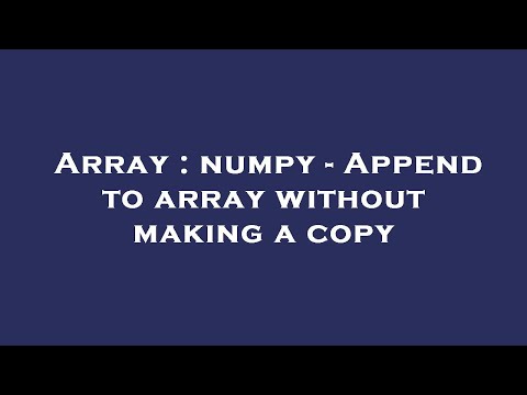 Array : numpy
