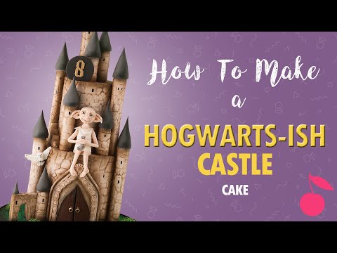 Hogwarts Style Castle Cake with Dobby Tutorial | Harry Potter | How To | Cherry School