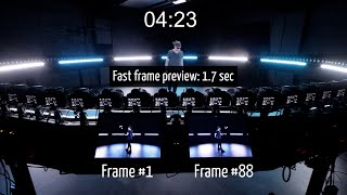 176-Cameras Bullet-Time Performance Test With Two Fast Frames Preview