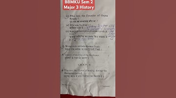 BBMKU UG Sem 2 - Major 3 History Question paper 2024