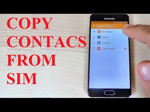 Samsung Galaxy A3, A5, A7 (2016) - How to Copy Contacts from SIM to Phone Memory