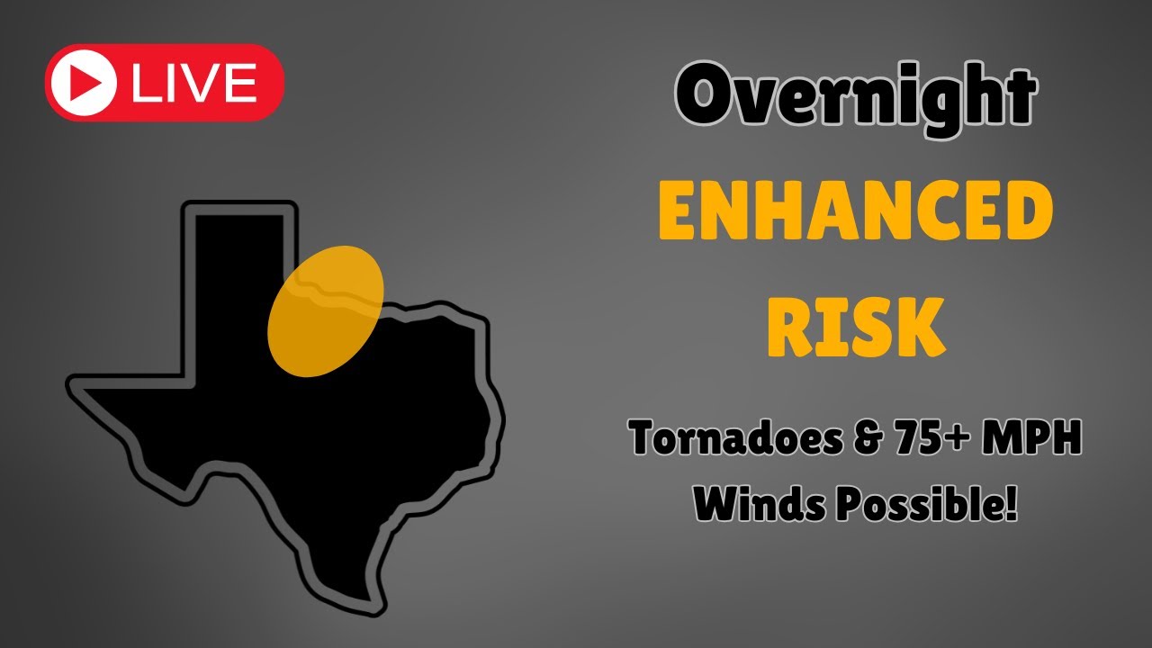 LIVE - Overnight ENHANCED Risk for Severe Weather in TX and OK - YouTube
