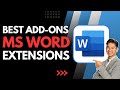 Best Extensions or Add-Ons for Microsoft Word