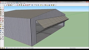 Animated bi-fold hangar door
