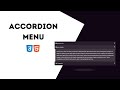 How to create accordion menu using html and css  accordion menu easy  titorials