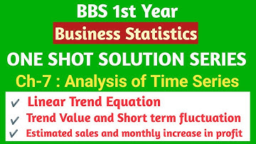 Bbs 1st year Statistics// Analysis of time Series// ONE_SHOT solution/ least sq. Method//10/15 marks