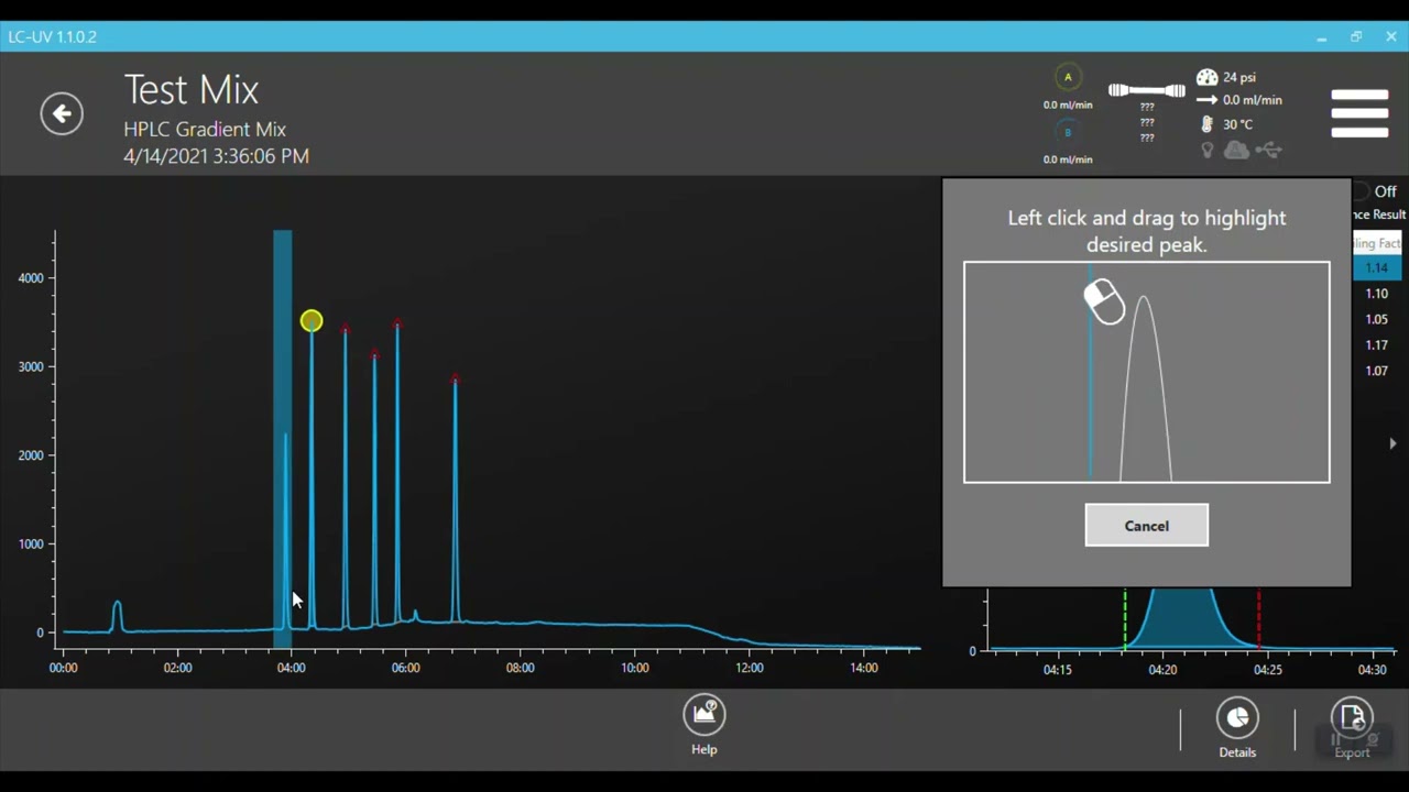 Video 12 LC-UV Software Processing Results